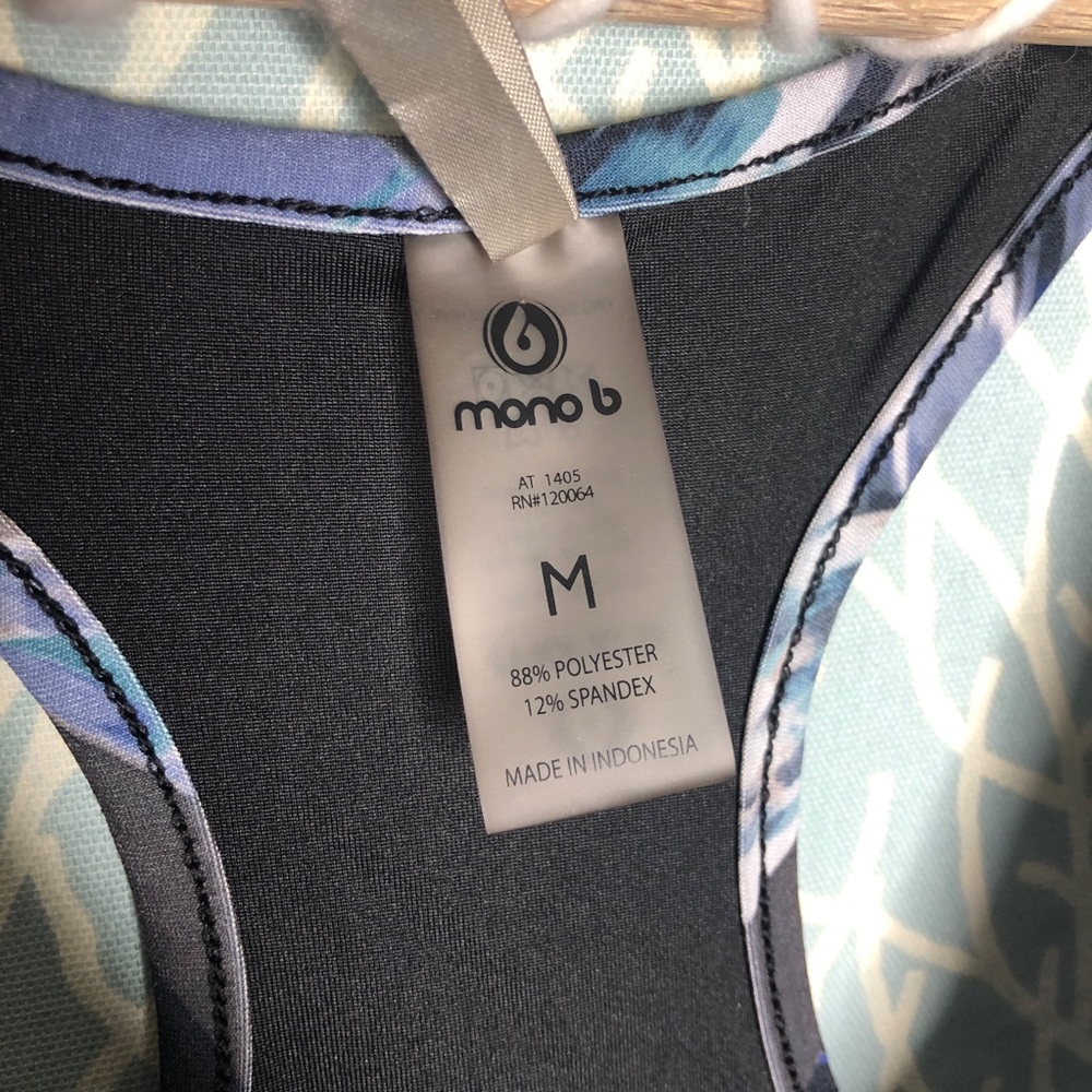 Mono B Built in Bra Racerback Athletic Top. - Picture 4 of 7